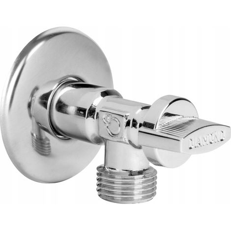 VALVOLA A SFERA ANGOLARE PER RUBINETTI 1/2X3/4 CROMATA (1/2)