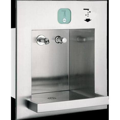 Unité de lavage KWC, tout-en-un, inox, 475x530x390 mm, encastrable, eau-savon (1/2)