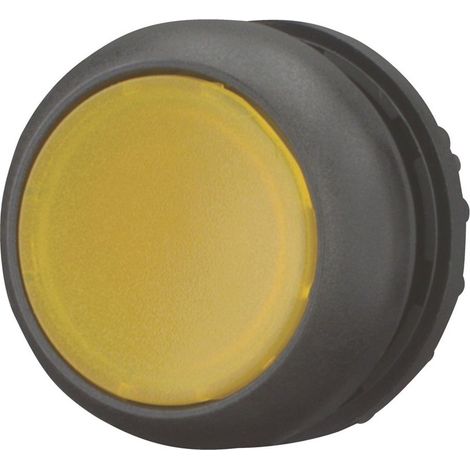 Eaton Pulsador luminoso, RMQ-Titan, enrasado, momentáneo, amarillo, sin rotular, Anillo frontal Negro, 216930