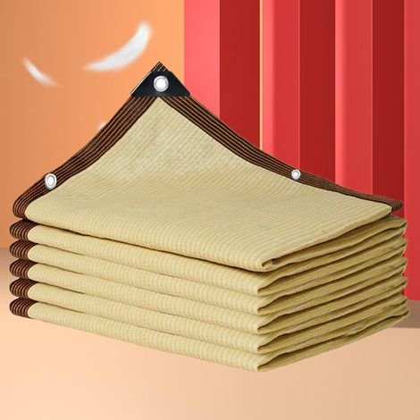 2x2m Voile Ombrage Filet d'ombrage Extérieur Voile d' ombrage Amenagement Jardin Extérieur L'air Peut circuler vers et vers Le Bas - sans perçage,beige-2x2m (1/5)