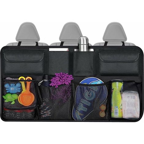 Multifunctional Oxford Cloth Backseat Backrest Hanging Bag - Black, 1pc (1/5)