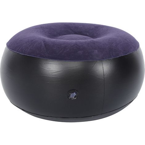 Chaise de camping portable gonflable, tabouret floqué avec repose-pieds pour la maison, le bureau et les voyages (1/5)
