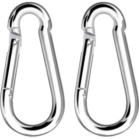 Mousquetons, Charge Maximale 150kg Alliage de Zinc Robuste Accessoires Escalade Multifonctionnels pour Familles Aventuriers Balançoire Hamac Camping Randonnée Activités Extérieures (1/4)