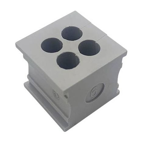 TRU COMPONENTS ELT 4/6 Passe-câbles fendu Ø max. des bornes 6 mm Elastomère gris 1 pc(s) (1/3)
