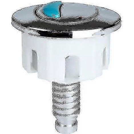 Bouton de chasse d'eau double Ellipse, bouton-poussoir rond, accessoires chromés ABS, remplacement de toilette pour salle de douche/salle de bain (1/5)