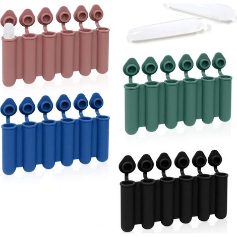 Mini bacs à glaçons avec couvercle – Moules en silicone pour glaçons en bâton – Faciles à démouler – Pour bouteilles d'eau de sport – 4 couleurs (1/5)