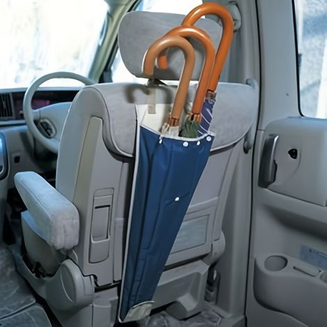 Porte-parapluie étanche pour voitures, organisateur de rangement pour dossiers de siège de voiture. Utilisez ce rangement suspendu étanche pour parapluies afin de garder votre véhicule propre et sec   (1/5)