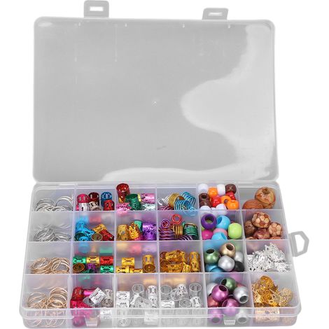 278 pièces Perles à Dreadlocks Alliage Bois Bijoux Cheveux Anneaux Clips Décorations Accessoires (1/5)