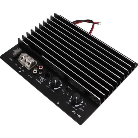 Amplificateur de voiture 12V 1000W Noir, ampli puissance subwoofer audio auto, protection multiple pour véhicule (1/5)