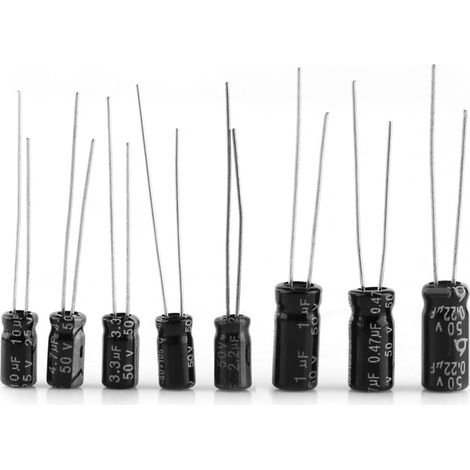 Kit 500 pièces 24 valeurs Condensateurs électrolytiques en aluminium 10V50V 0.1uF à 1000uF (1/5)