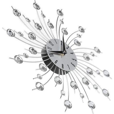 Vintage-Wanduhr aus Schmiedeeisen, geräuschlos, ohne Ticken, dekorative Uhr für Schlafzimmer, Küche, Büro (1/5)