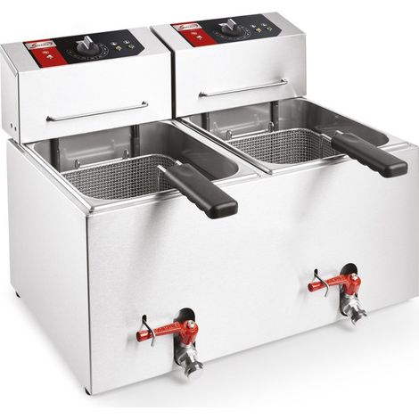 Friteuse de table électrique - 2 cuves - long. 560 mm - Sofraca