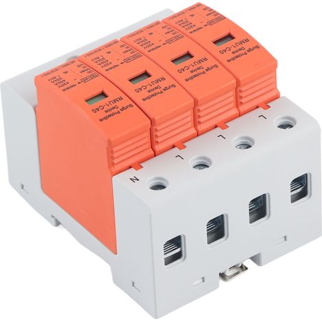 Parafoudre 4P sur rail avec voyant lumineux, 420 V CA, RMU1-C40 (1/5)