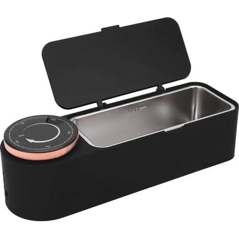 Nettoyeur à Ultrasons Portable 650ml pour Bijoux, Montres, Lunettes - 50kHz - Noir