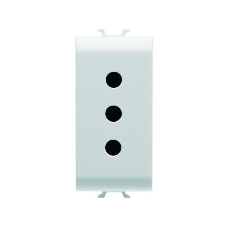 PRISE 1M 2P+TERRE 10A P11 STD ITALIEN BL GEWISS GW10201