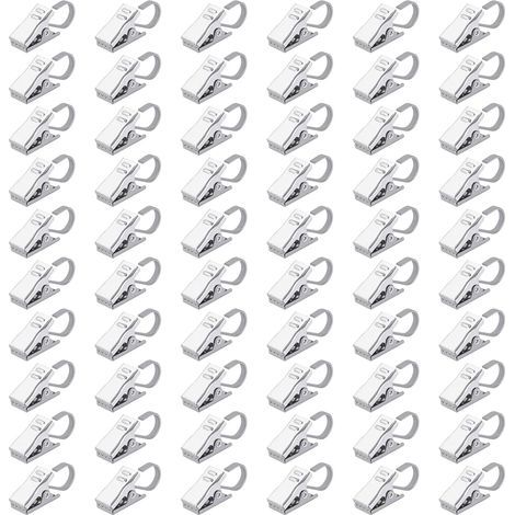 Stainless Steel Curtain Clips, Curtain Hooks for Shower Curtain Rings, Light-Up Party Home Decoration, 100 Pieces (1/5)