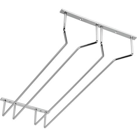 Gläserhalter für 2 Glasreihen 235 x 500 x 70 mm Chrom poliert Halter für Weingläser Sektgläser Biergläser Weinglashalter von SOTECH