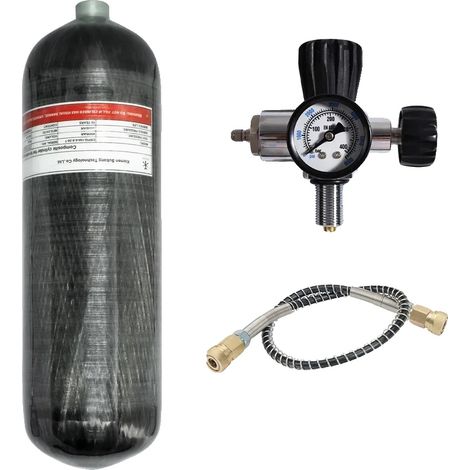 Cylindre Haute Pression, 300 BAR, Capacité de 6,8 Litres, 6.8L avec vanne B (1/2)