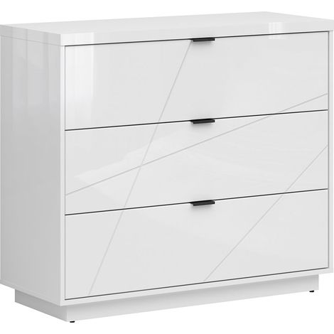 Cassettiera 3 cassetti Sven bianco 93cm (1/3)