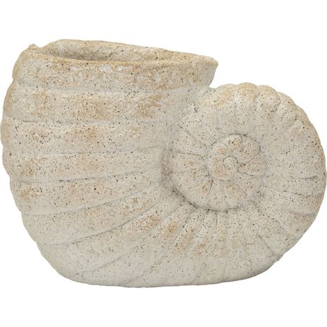 Vaso Shell Sand in magnesio beige a forma di conchiglia