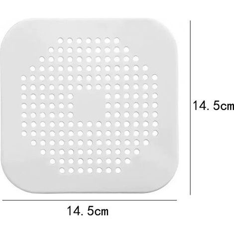 5 pièces protection drain douche bouchon baignoire avec ventouse couvercle évier pour salle bain cuisine, blanc (1/5)