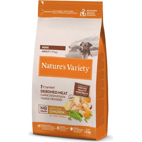 Nature's Variety Mini Poulet Sans Céréales - Nourriture pour Chiens au Mini Poulet