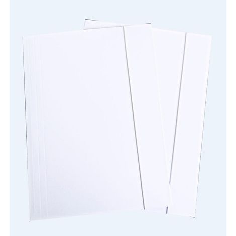 Cartelline bianche formato A4 con elastico (10 pezzi)