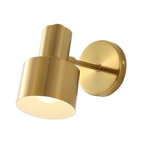 Applique murale LED (lumière chaude) orientable Miroir orientable Lampe de salle de bain Lampe d'escalier dorée Applique murale en fer (1/5)