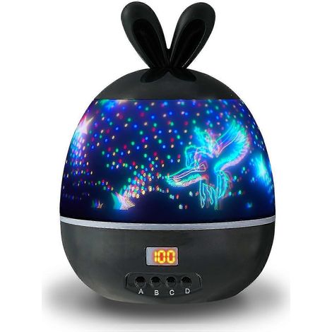 Proyector de estrellas con luz nocturna para la habitación del bebé, proyector de cielo estrellado giratorio, regalos de cumpleaños y Navidad. (1/4)