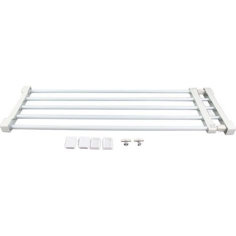Ausziehbarer Kleiderschrank-Aufbewahrungsboden, verstellbare Schrankteiler, Spanntrenner für Kleiderschrank, Abstellraum, Badezimmer, Küche, Bibliothek (75 x 120 cm) (1/5)