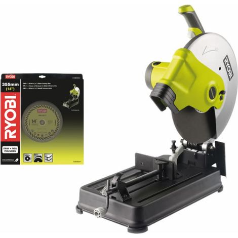RYOBI pacco macchina elettrica per il taglio dei metalli 2300W 355mm ECO2335HG - disco da taglio universale COSB355A1 (1/5)