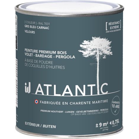 Peinture bois extérieurs - RAL 7031 Gris bleu Carnac- 750ML - ATLANTIC (1/3)