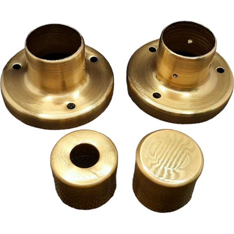 Jandei - Pack de embellecedores metálicos para perfil flexible circular de 22mm de diámetro