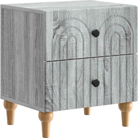Nachttisch Graues Sonoma 43 x 34,5 x 48 cm Holzwerkstoff vidaXL