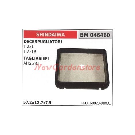 Prefiiltro aria in spugna SHINDAIWA per decespugliatore tagliasiepe 046455