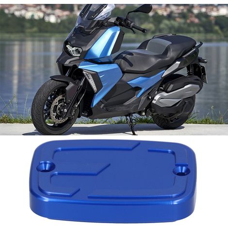Couvercle de pompe à huile de frein avant, couvercle de pompe et bouchon de réservoir d'huile pour moto BMW C400X 2018-2021, bleu. (1/5)