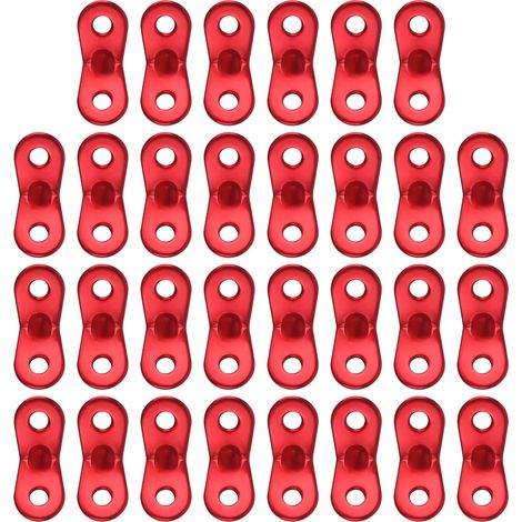 30 PCS Aluminiumlegierung Seilspanner Langlebiger rutschfester Zeltseilspanner für Outdoor-Aktivitäten (Rot) (1/5)