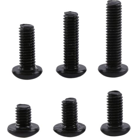 300pcs Coffret M3 Vis à six pans creux à tête hexagonale en acier allié et M3 Écrous hexagonale en acier allié, Assortiment Vis et écrous M3 x 4/5/6/8/10/12mm, Couleur Noir