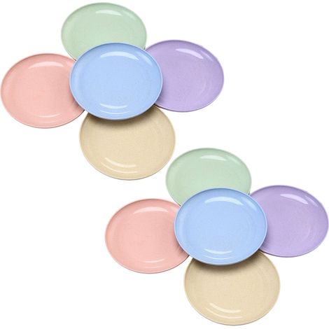 Soucoupe - Paille De Blé - Pour Dessert Apéritif Assaisonnement - Usage Intérieur Extérieur - Lot De 6 (1/5)