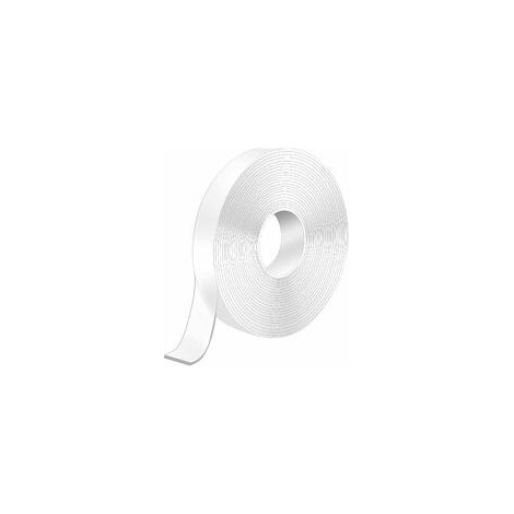 3M Scotch Double Face Extra Fort, 3M x 3CM x 1MM Scotch Transparent Double Face Lavable, Réutilisable Ruban Adhésif Double Face Accroche Tableau (1/5)