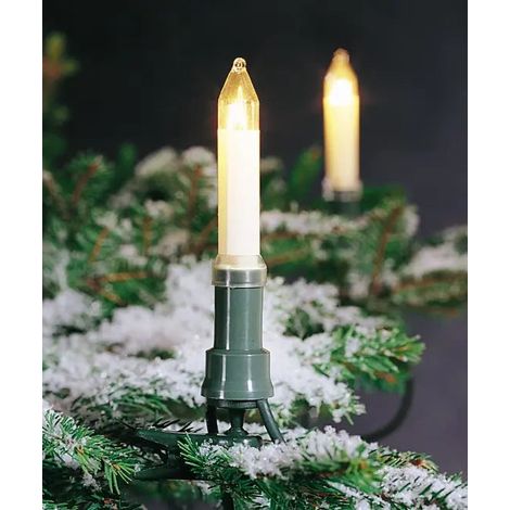 [GEBRAUCHT] B-Ware Konstsmide Lichterkette Lichtergirlande Baumkerzen Kabel Grün Warmweiß 25 Flg