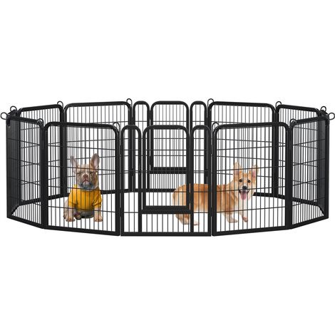 Homevive 12pcs Vallas para Perros Parque de Cachorros Corral Jaula de Mascota Animales 80cm