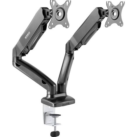SpeaKa Professional Supporto per monitor SP-MM-910 2 Display: (s) 43,2 cm (17) - 81,3 cm (32) Nero Girevole, Inclinab