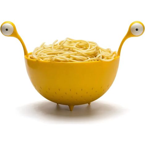 Spaghetti-Monster Küchensieb zum Abtropfen von Nudeln, Gemüse und Obst. Maße: siehe Verpackung. BPA-frei. Spülmaschinenfest.