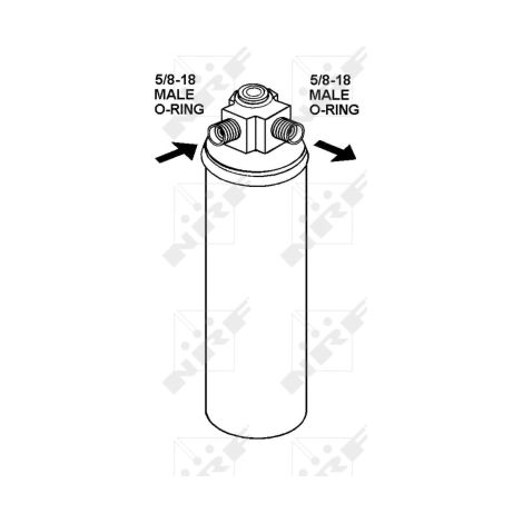 Filtre déshydratant, climatisation NRF 33287 PORSCHE 96457314300 96457394300