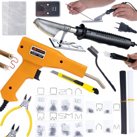 Rosfix Set Kunststoffschweißgerät & Heißluft-Lötkolben – 50 W, 750 °C, 230 V  800 Klammern, 8 Typen  Für Auto, DIY, Reparatur  Kunststoffreparatur-Werkzeugkoffer (1/5)