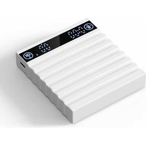 Weiße kompakte digitale Kaffeewaage mit Timer und LED-Anzeige (0,2 g bis 2 kg) – wiederaufladbar über USB-C, 0,2 g Genauigkeit, modernes geripptes Design für Filterkaffee und Espresso (1/4)