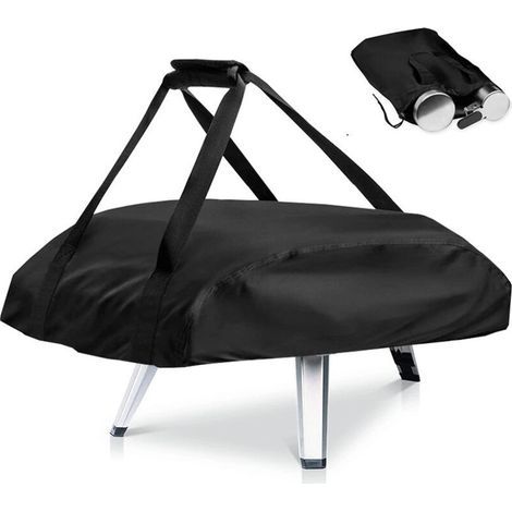 Waterproof, windproof, round black Oxford 210D radiator cover, 50 x 50 x 120 cm (1/3)