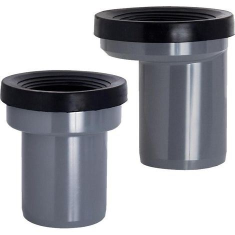 Exzentrische WC-Anschlussmuffe 110mm Hart-PVC mit Gummidichtung - MARKE