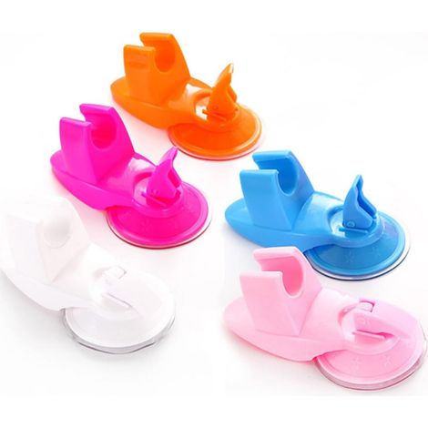 Support de pommeau douche à ventouse Healeved blanc , en ABS , avec puissante et fixation murale pou